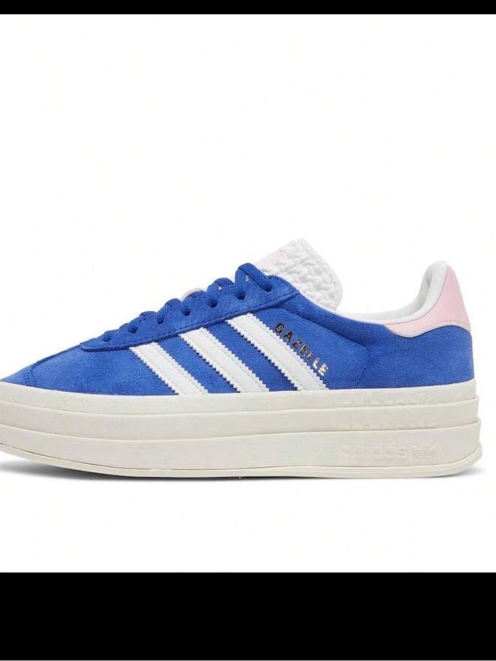 adidas Gazelle Platform Sneakers - Blue White Pink